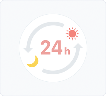 24時間いつでも予約可能